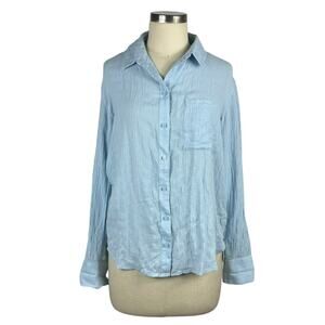 TREASURE & BOND Light Blue Boyfriend Oversized Button Down Shirt Size Small NWT